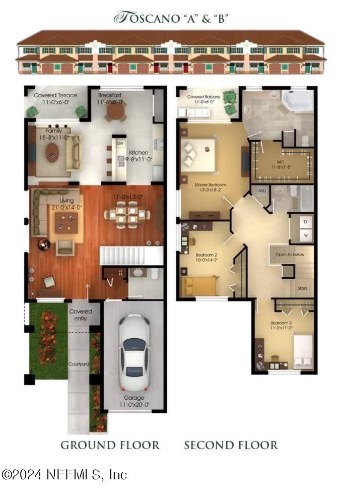9745 Touchton Road, Unit 2807 Jacksonville, FL 32246 - Photo 36 of 36 Il Villagio Floor Plan (Toscano)