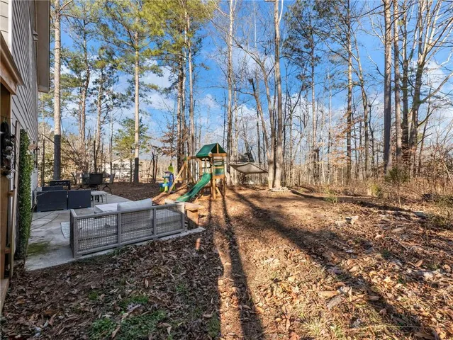 a view of outdoor space with seating