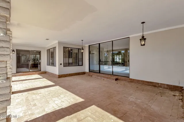 a view of a city with mountain