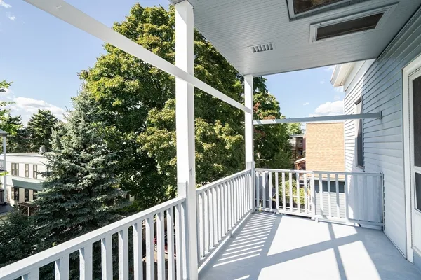 a view of a balcony