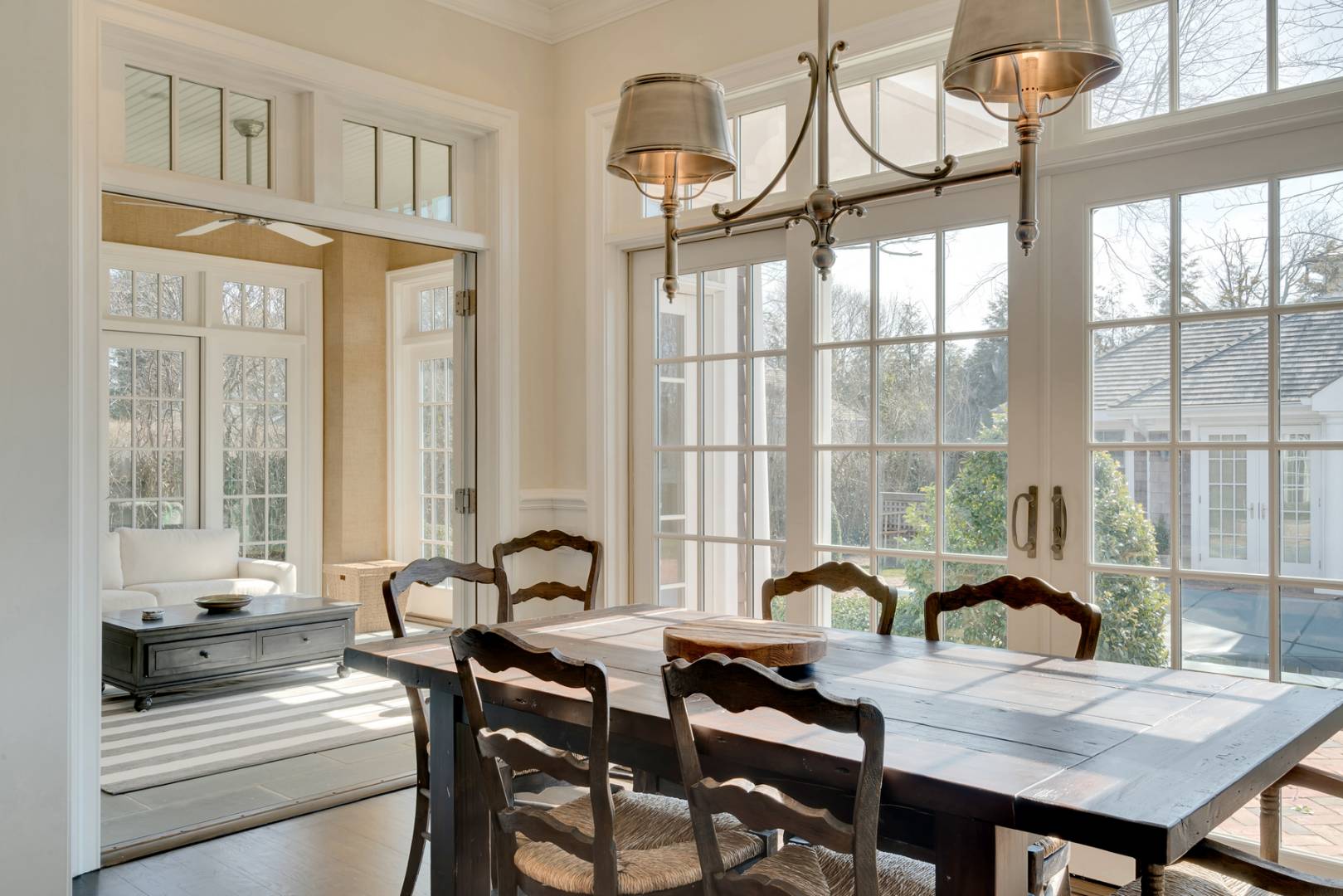 228 Little Plains Road Southampton, NY 11968 - Photo 7 of 17 a view of a dining room with furniture window and outside view