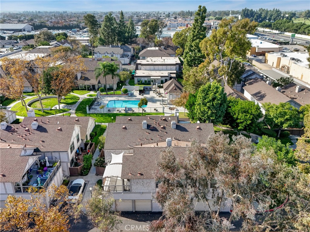 9051 Cobblestone Lane, Unit 40 Cypress, CA 90630 - Photo 21 of 38 an aerial view of a house with a garden