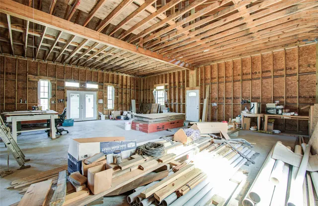 a room with gym equipment