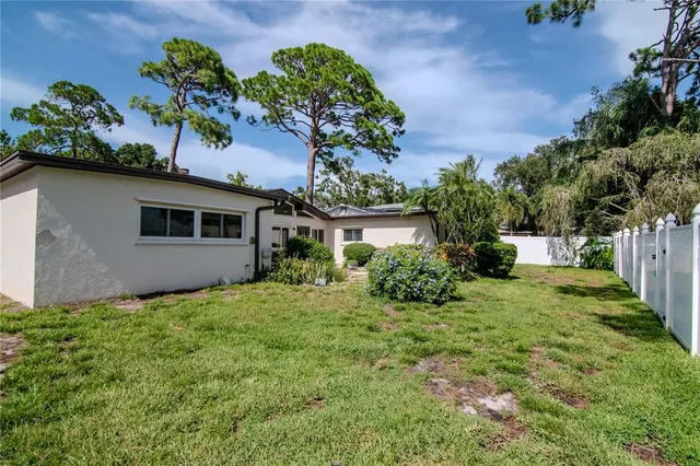 a house view with a garden space