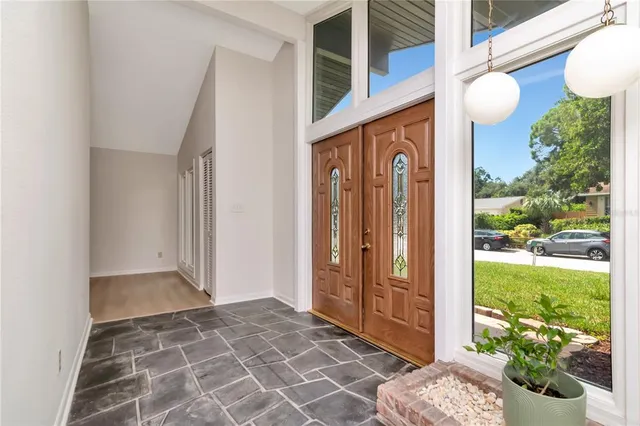 a view of front door