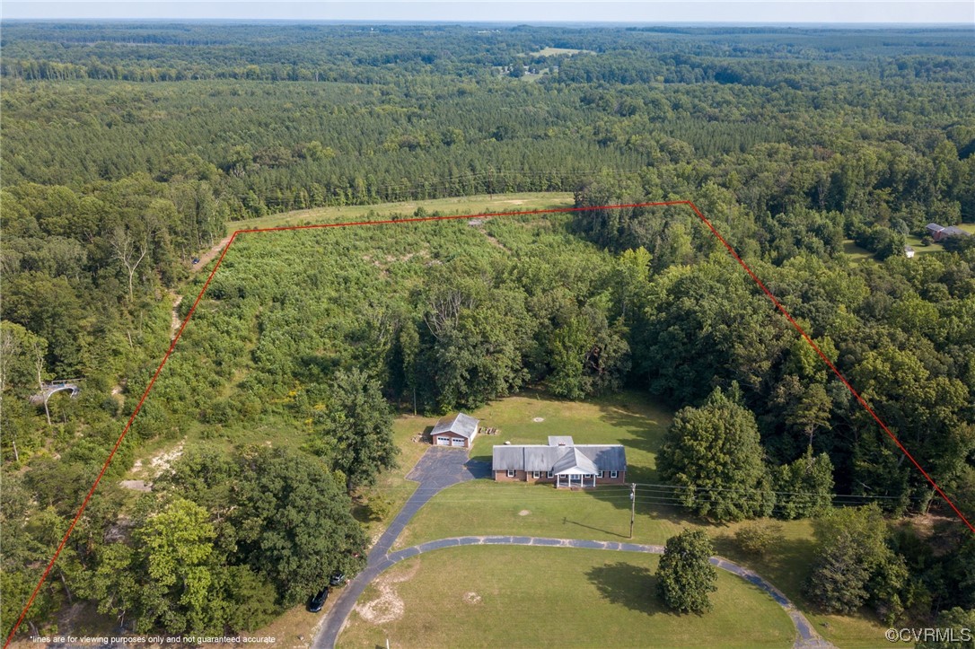 7000 Venable Road Kents Store, VA 23084 - Photo 31 of 45 an aerial view of a house with a yard
