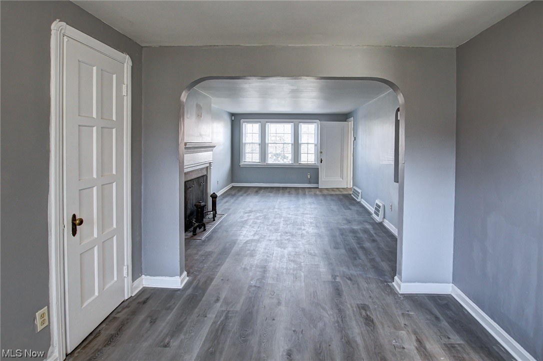 3423 Westbury Road Cleveland, OH 44120 - Photo 31 of 38 Unfurnished living room with dark wood-type flooring