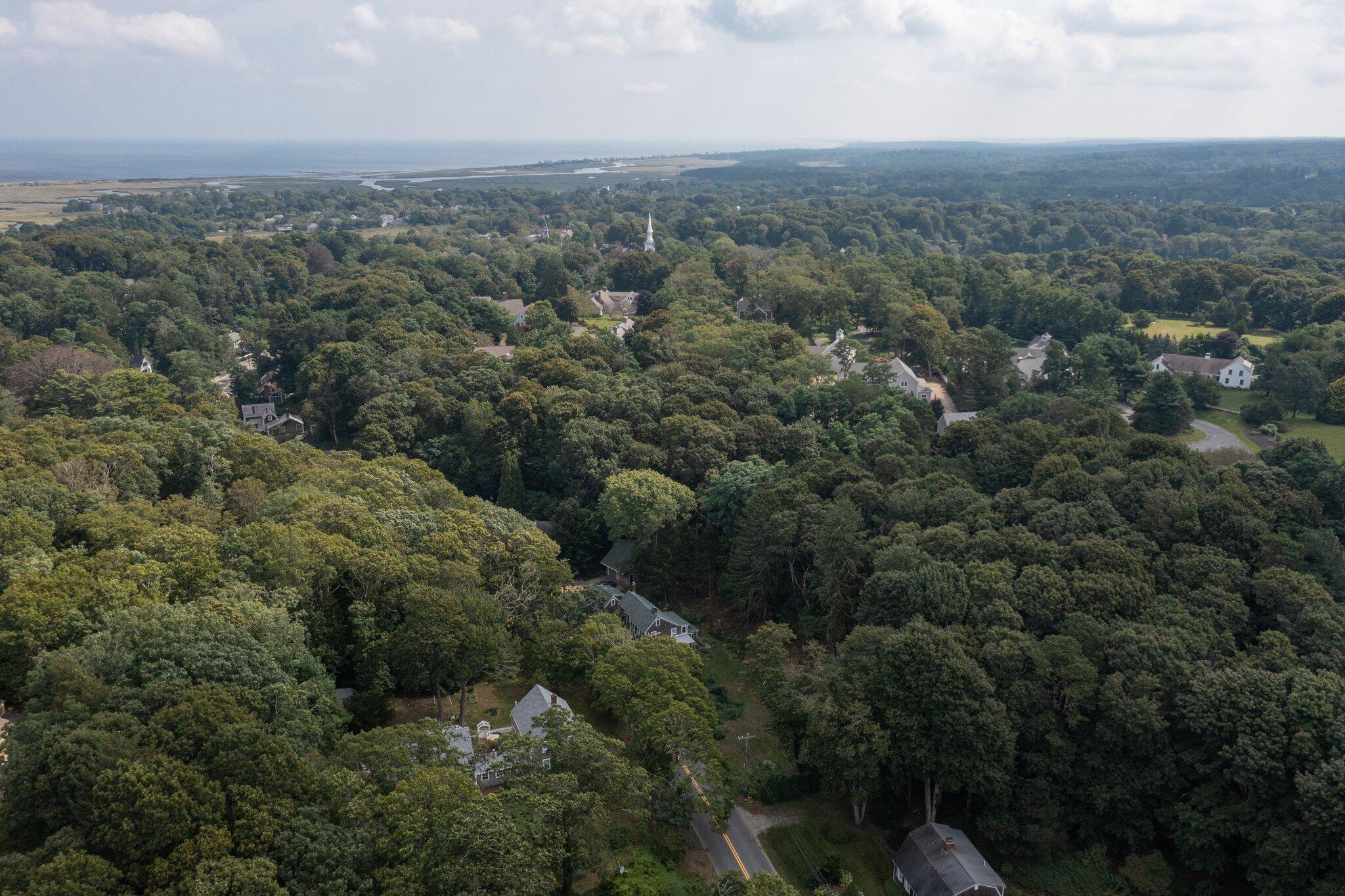 99 Main Street Sandwich, MA 02563 - Photo 10 of 43 an aerial view of house with yard and mountain view in back