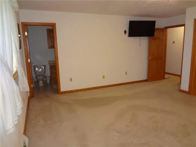 an empty room with a window