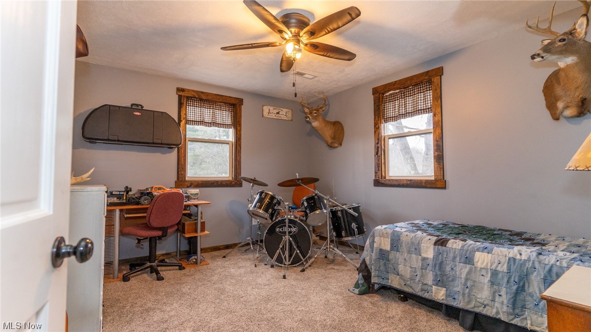 13962 Nickel Plate Road Logan, OH 43138 - Photo 28 of 46 Bedroom featuring light carpet and ceiling fan