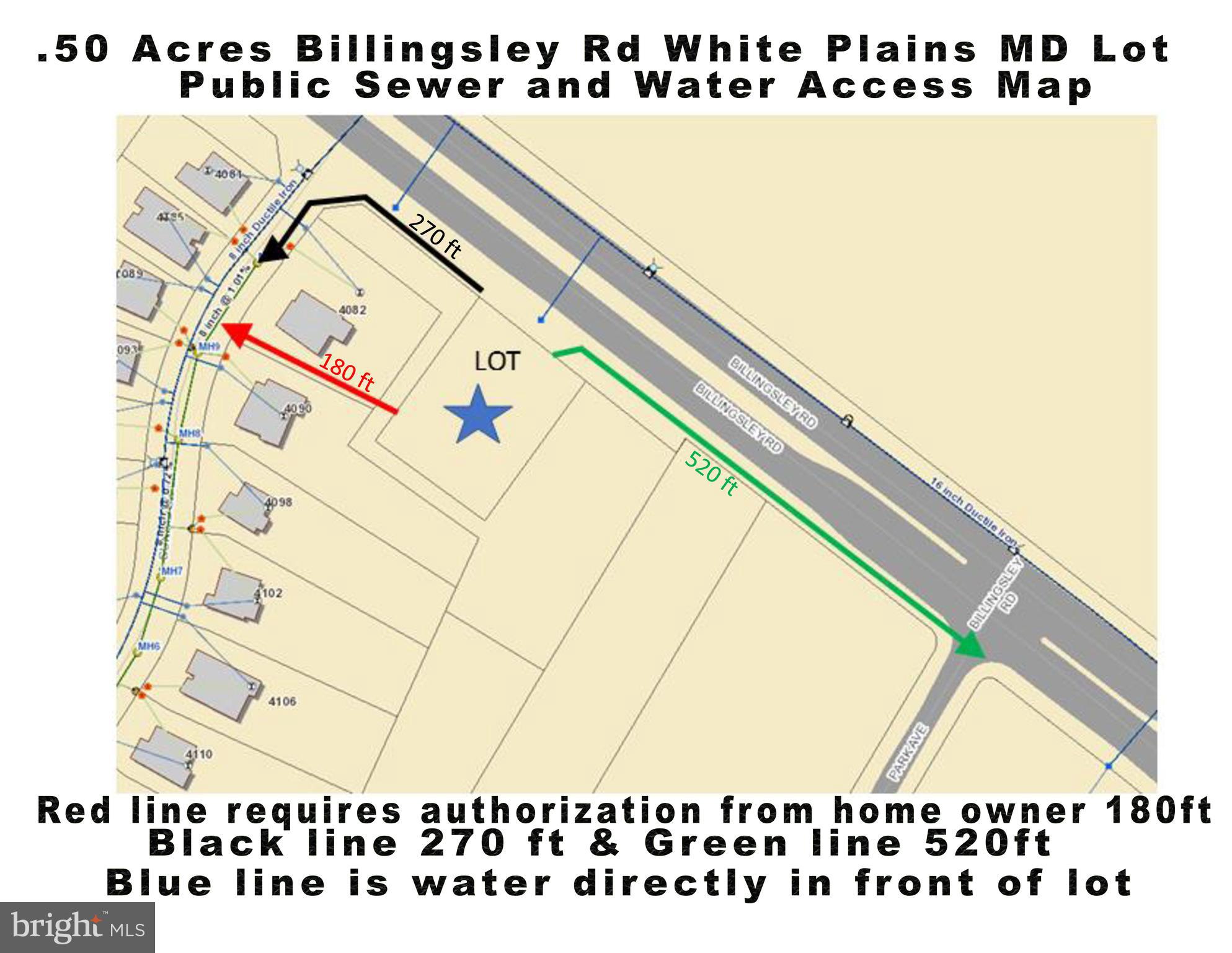 Billingsley Road White Plains, MD 20695 - Photo 2 of 10 Public Sewer & Water line connection points