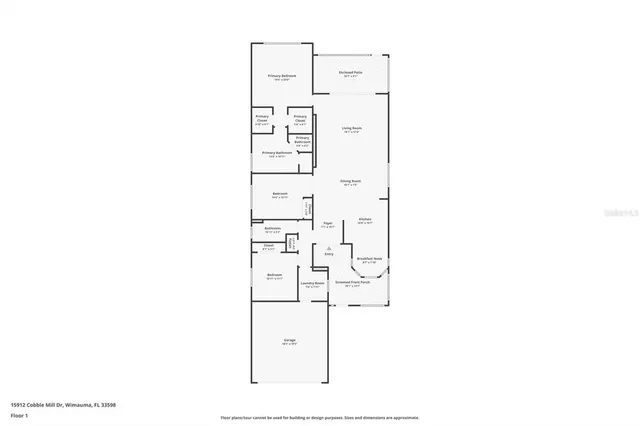 $389,500 | 15912 Cobble Mill Drive, Wimauma, FL 33598
