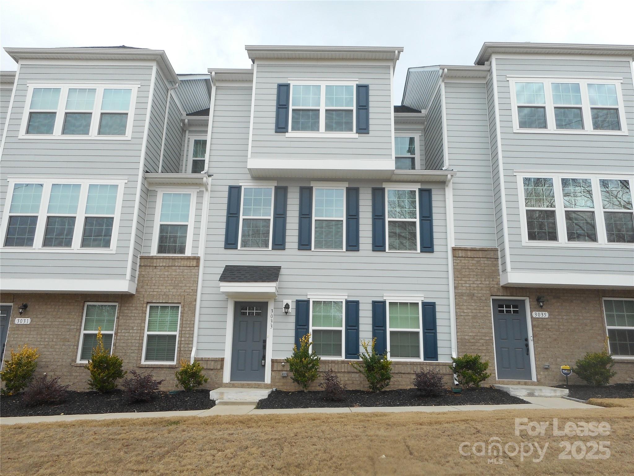 a front view of a building