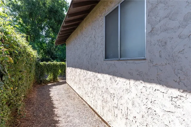 a house with a flower garden