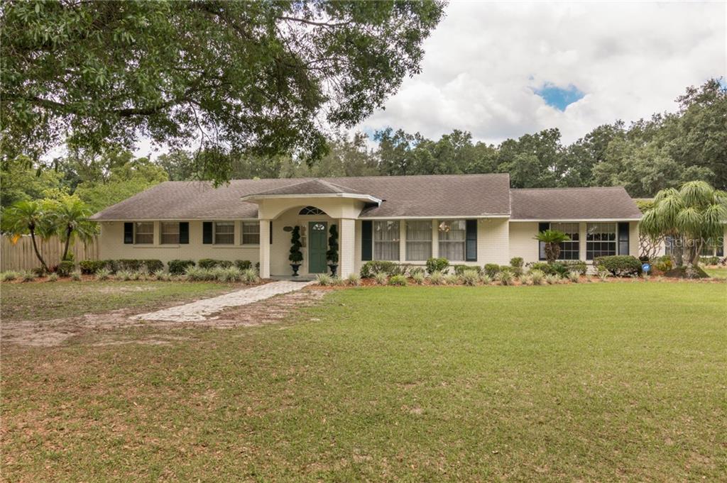 This home was originally a South Tampa  home that was transported to Dover, FL(original home: Kitchen, Formal Areas, hall bath and Master Bedroom & Bedroom #2 and #3)This portion of the home has crawl space which is great access for repairs. Located on 2 acres.