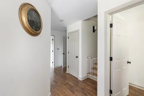a view of an chairs in a room