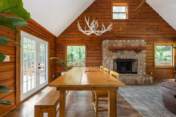 a kitchen with stainless steel appliances granite countertop a stove and a refrigerator
