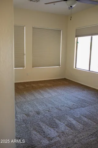 an empty room with a natural light