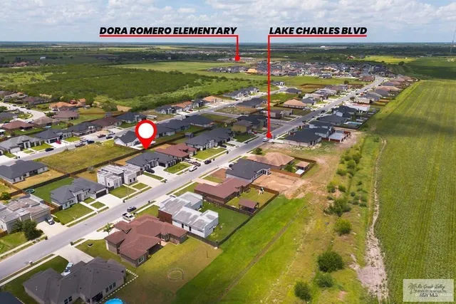 a view of swimming pool with a garden