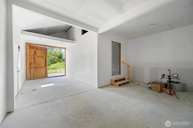 an empty room with a window