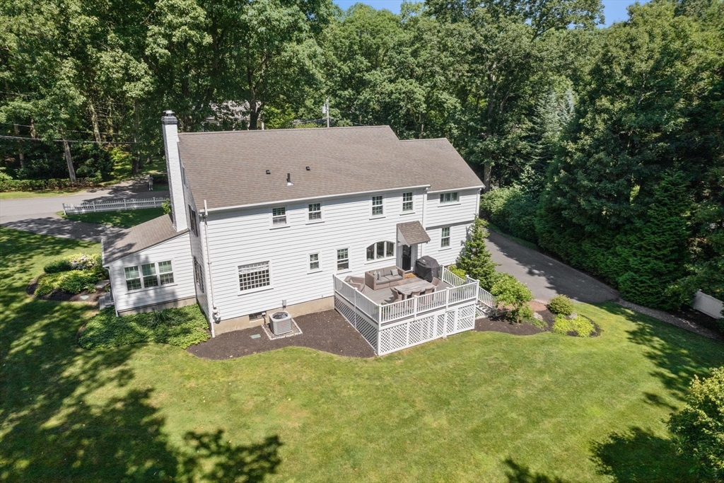 88 Albion Road Wellesley, MA 02481 - Photo 26 of 27 an aerial view of a house with a yard