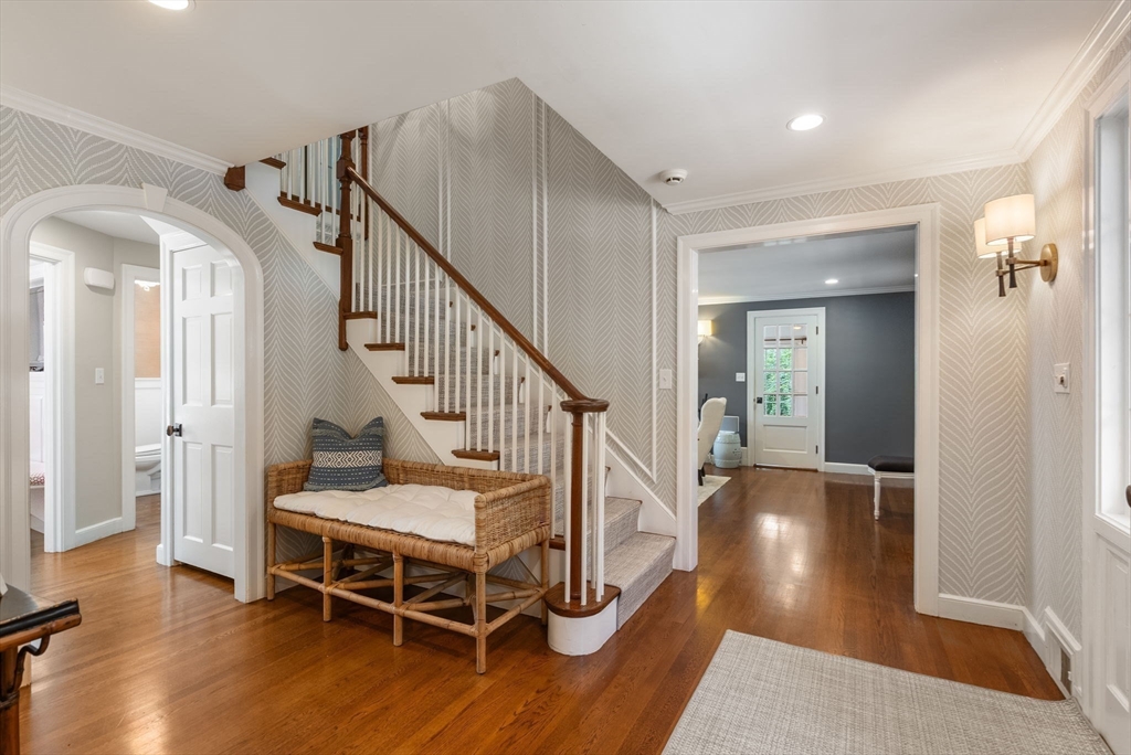 88 Albion Road Wellesley, MA 02481 - Photo 5 of 27 a view of entryway and hall with wooden floor