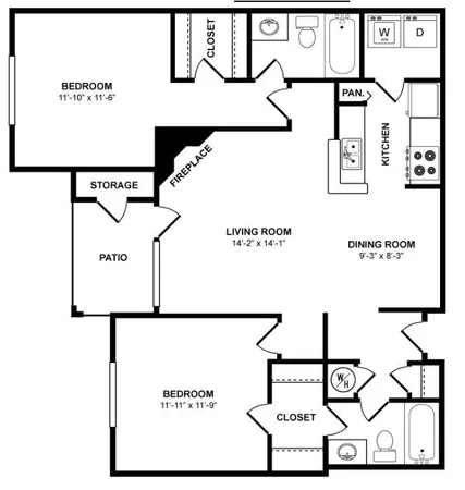 $1,774 | 2124 Gables Drive Northeast, Unit 2217, Atlanta, GA 30319