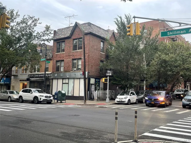 a car parked on the side of a street