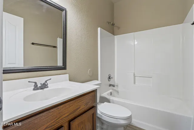 an empty room with closet