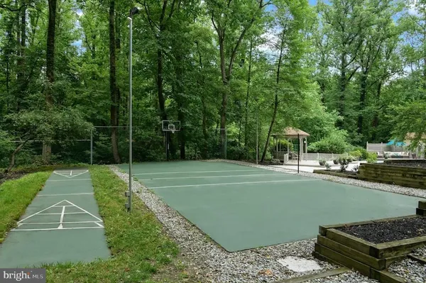a view of a wooden bridge