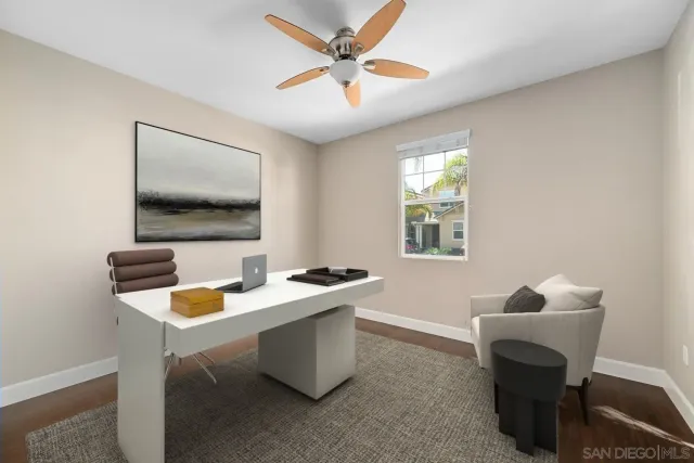 a room with furniture and window