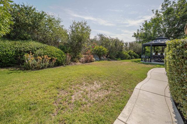 a view of path and green space