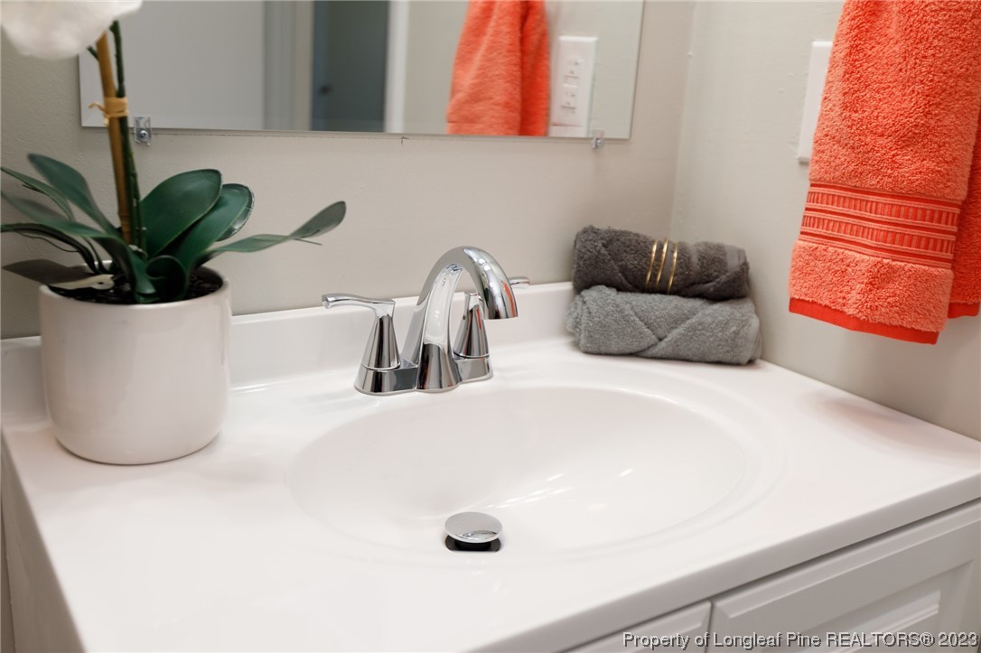 4514 Ruby Road Fayetteville, NC 28311 - Photo 14 of 21 a bathroom with a sink a potted plant and a window