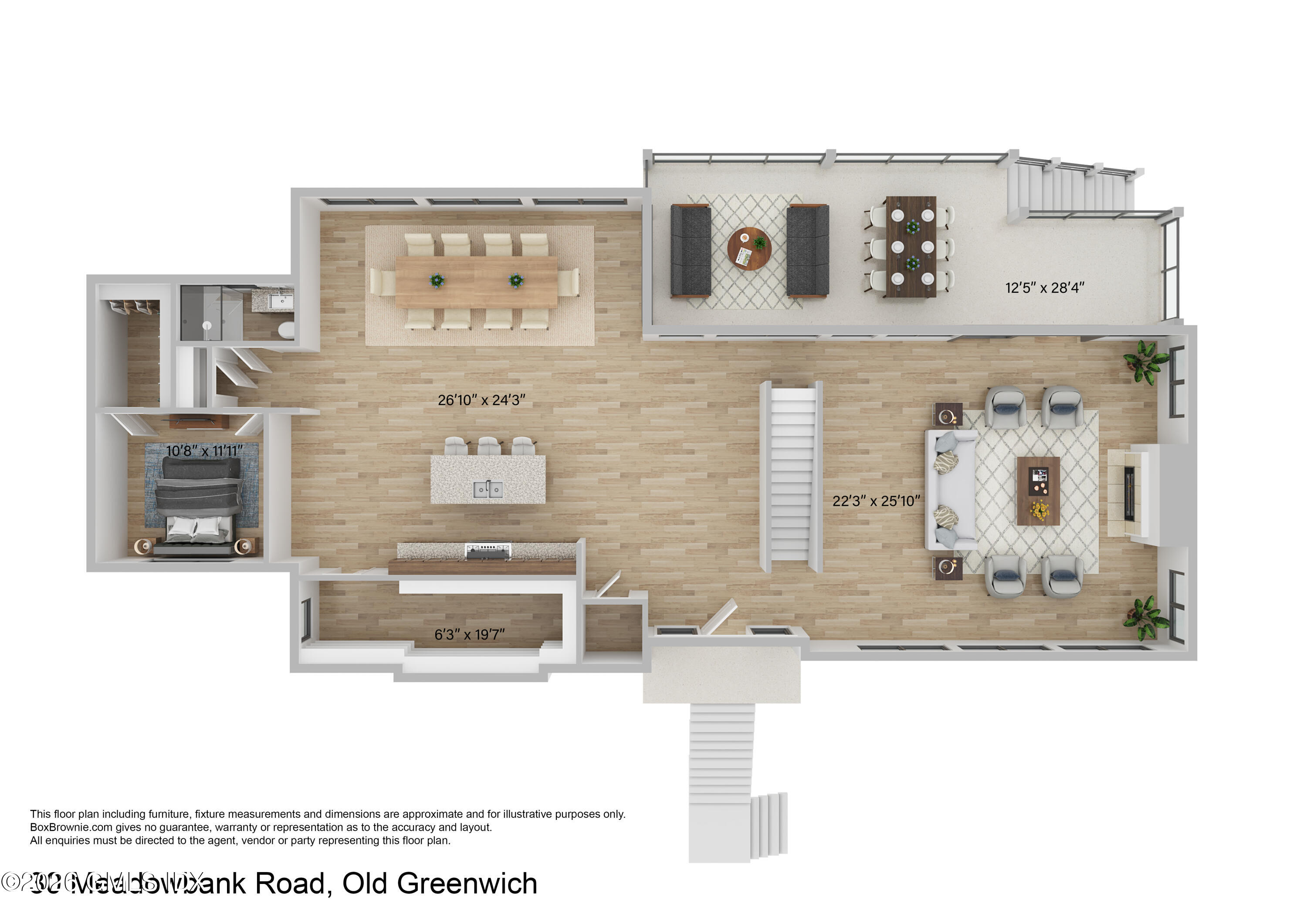 30 Meadowbank Road Old Greenwich, CT 06870 - Photo 25 of 28 a picture of a bench in front of building