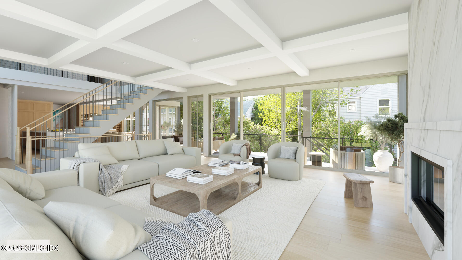 30 Meadowbank Road Old Greenwich, CT 06870 - Photo 5 of 28 a living room with furniture and a fireplace
