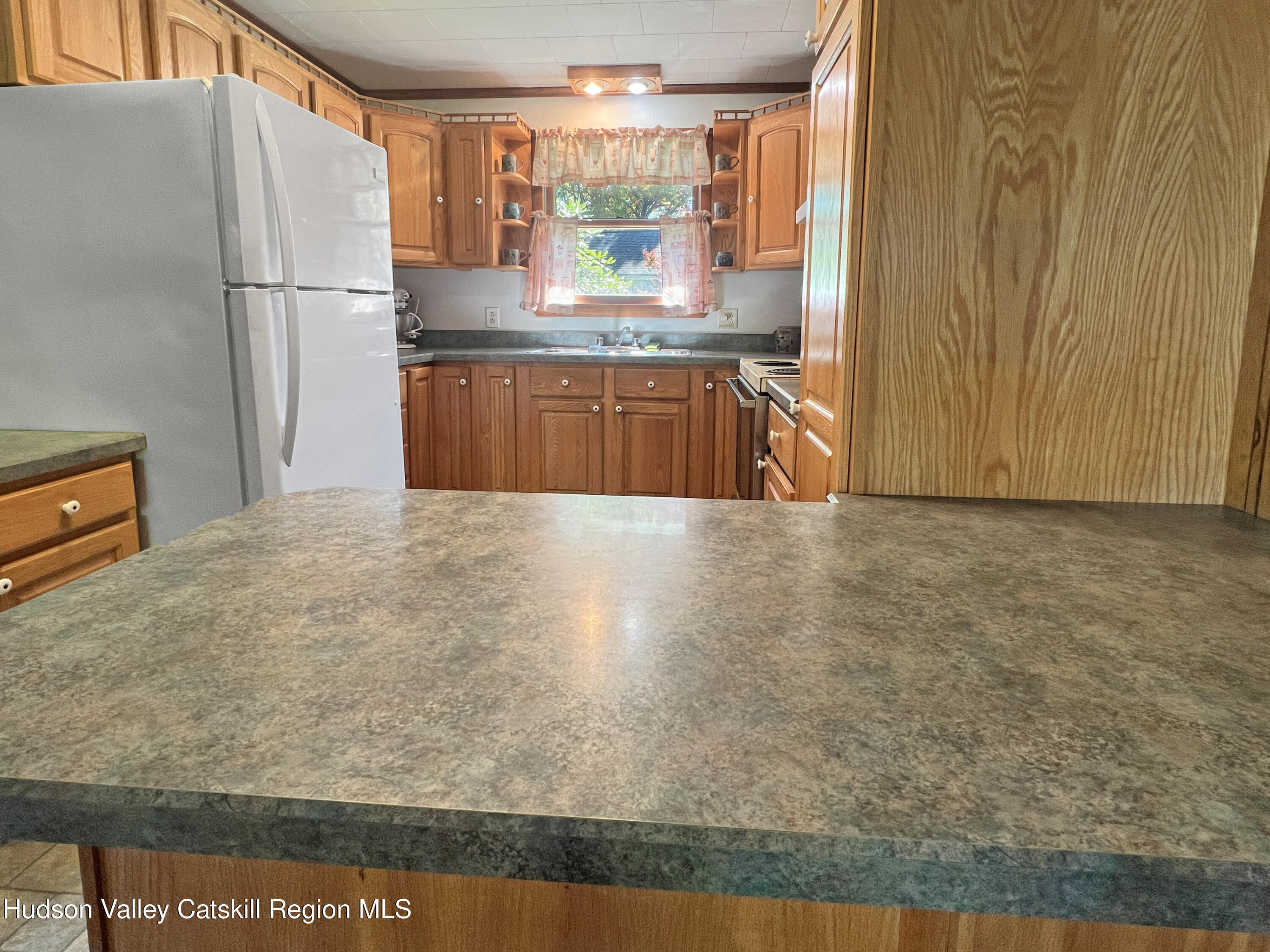 1076 Lakeview Road Copake, NY 12516 - Photo 9 of 19 a kitchen with stainless steel appliances granite countertop a refrigerator and a sink