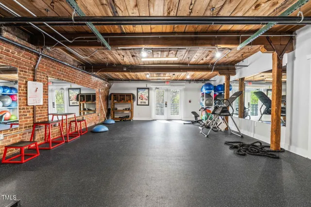 a view of a bench in balcony