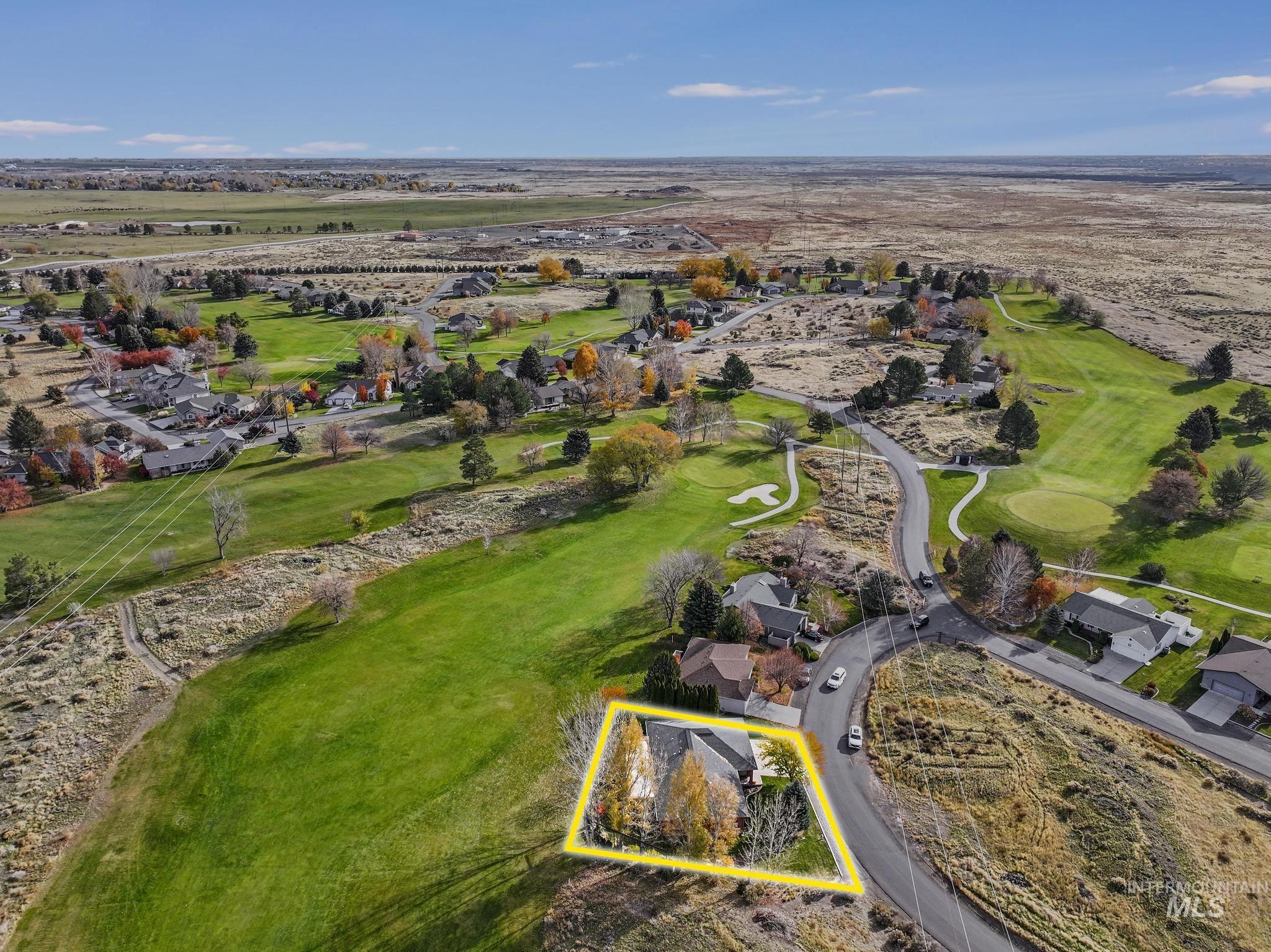 100 Olympic Road Jerome, ID 83338 - Photo 35 of 50 Aerial perspective showcasing a residential property within a golf course community