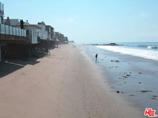 a view of a beach with a yard