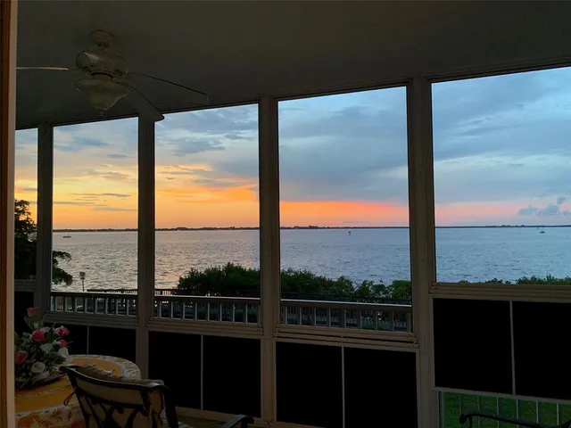 a view of a city from a balcony