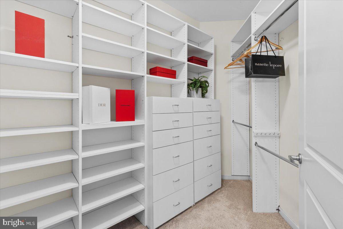 8045 Newell Street, Unit 107 Silver Spring, MD 20910 - Photo 30 of 75 a view of walk in closet with clothes and shoes