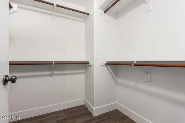 a close view of closet