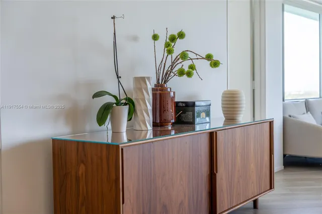 a close view of dining table
