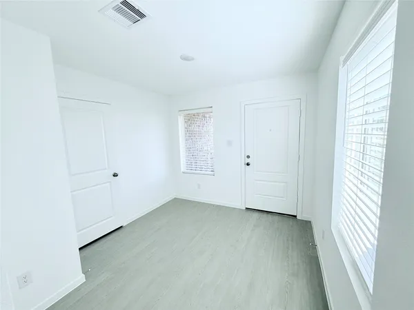 an empty room with a window