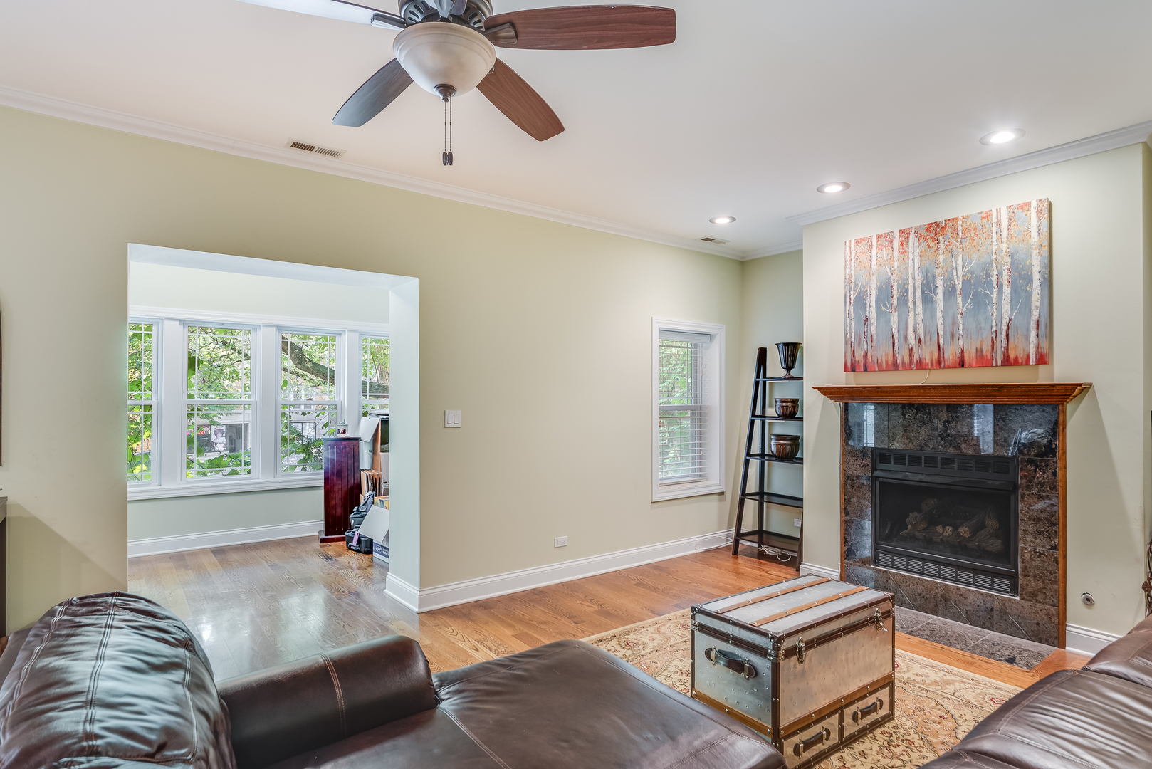 6967 North Sheridan Road, Unit 1 Chicago, IL 60626 - Photo 4 of 21 a living room with furniture and a fireplace