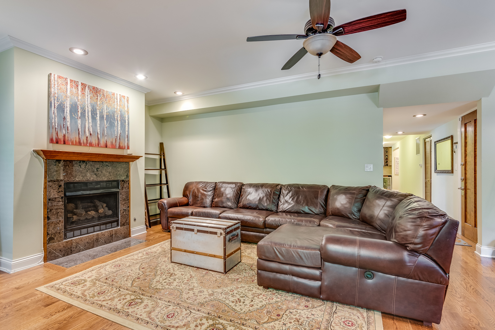 6967 North Sheridan Road, Unit 1 Chicago, IL 60626 - Photo 6 of 21 a living room with furniture and a fireplace