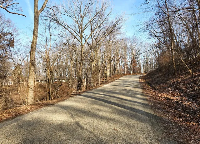 a view of road with covered with snow