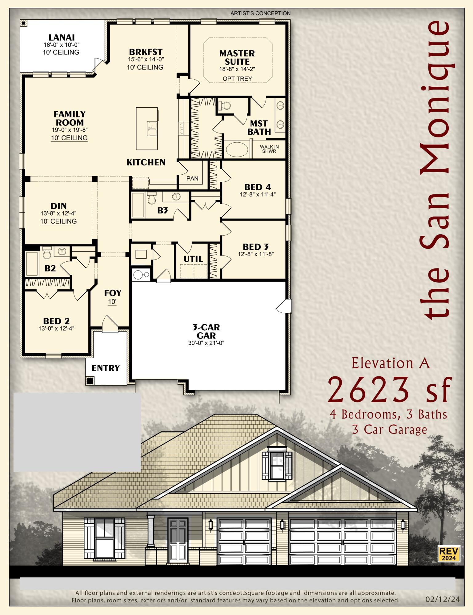 4724 West Lynn Road Milton, FL 32583 - Photo 3 of 3 San Monique floor plan