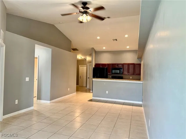 a view of a livingroom with a flat screen tv
