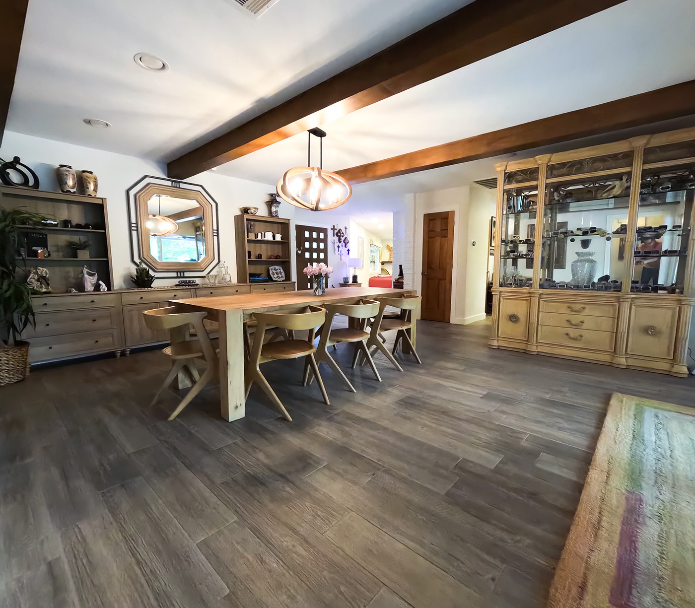 9818 Shadow Wood Drive Houston, TX 77080 - Photo 5 of 36 a dining room with furniture and wooden floor